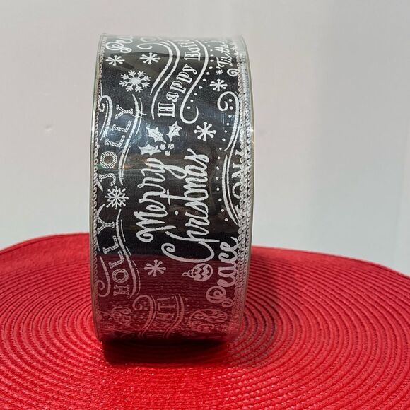 Members Mark Wired Ribbon Black and White 50 yards NWT - Picture 4 of 5